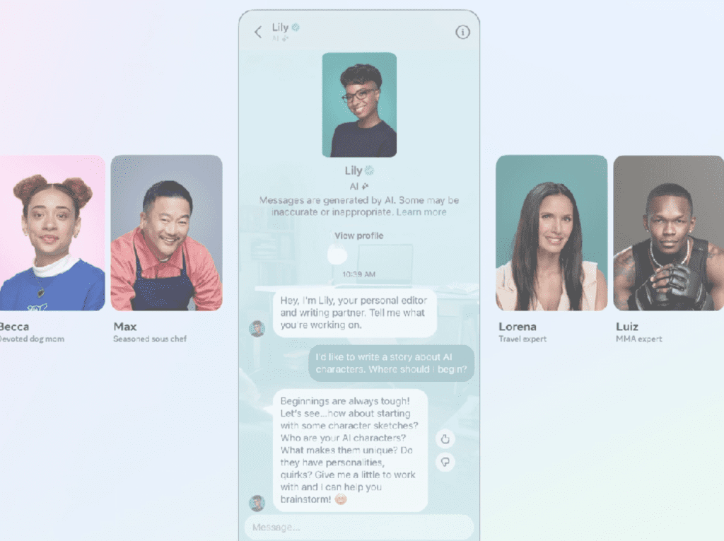 New AI Characters. Source: Meta