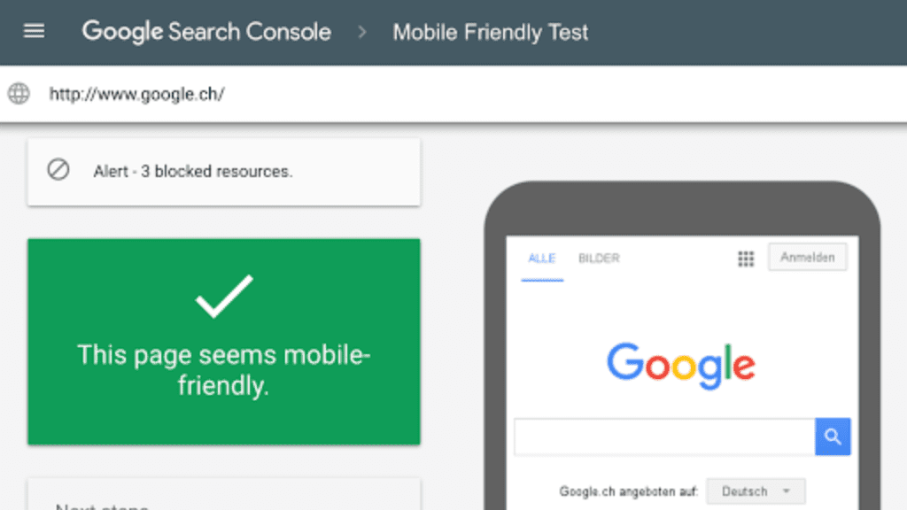 Google's Mobile Friendly Test and Mobile Optimization