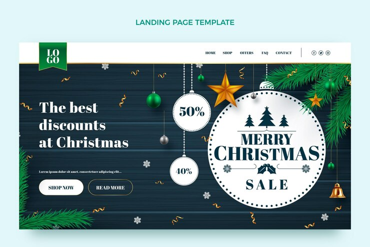 Choosing appropriate Christmas landing page templates