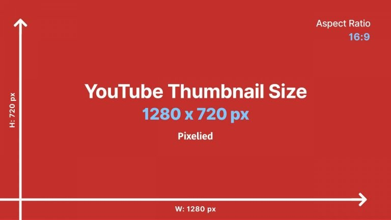 YouTube Thumbnail Size. Image Source: Pixelied