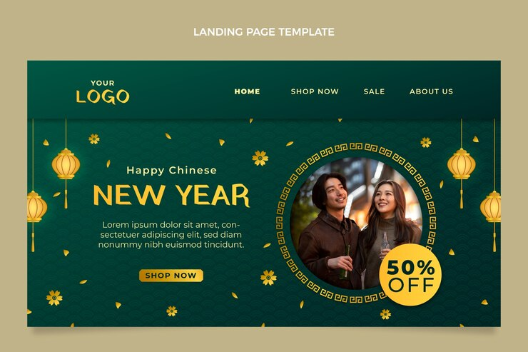 New Year-themed Website Template