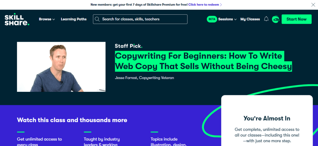 Copywriting For Beginners: How To Write Web Copy That Sells Without Being Cheesy by Skillshare