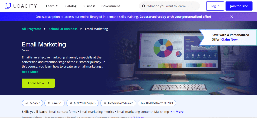 Email Marketing by Udacity