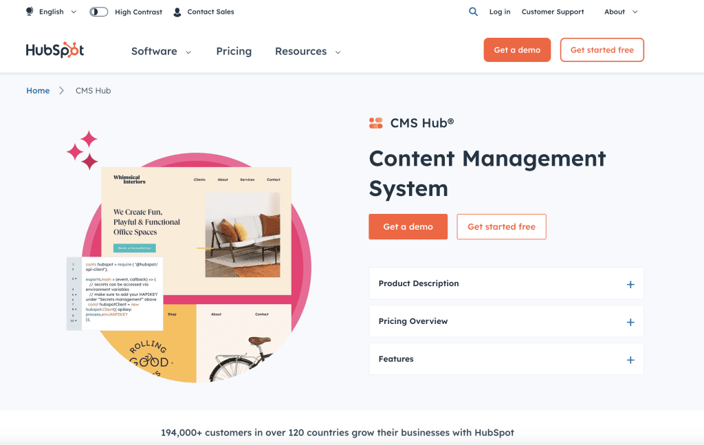 HubSpot's content hub