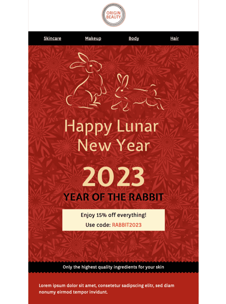 Crafting Engaging Lunar New Year Email Content. Image Source: Mail Designer 365