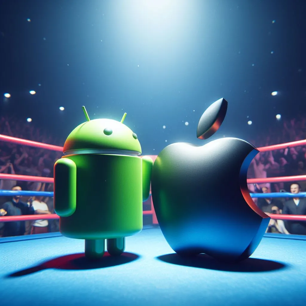 Apple vs Android. Image Source: Website to App Converter