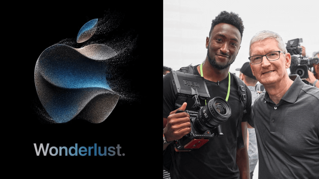 The collaboration between tech giant Apple and YouTuber Marques Brownlee (MKBHD). Image Source: Sportskeeda