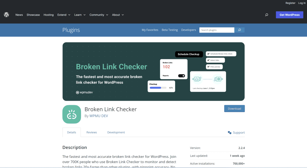 WordPress Broken Link Checker