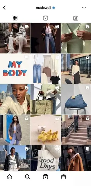 Fashion brands often thrive on Instagram. Image Source: HubSpot Blog