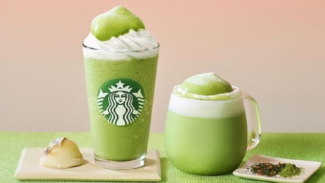 Starbucks Japan adds powdered seaweed to new matcha Frappuccino. Image Source: Yahoo News