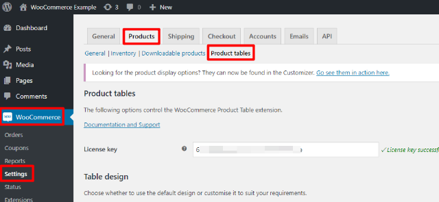 WooCommerce's Dynamic Tables. Image Source: BlogPasCher