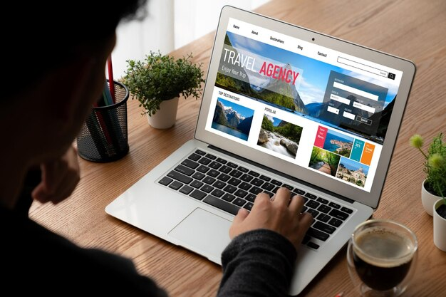 An online travel agency might use display advertising
