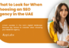 What to Look for When Choosing an SEO Agency in the UAE What to Look for When Choosing an SEO Agency in the UAE