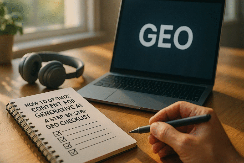 How to Optimize Content for Generative AI: A Step-by-Step GEO Checklist