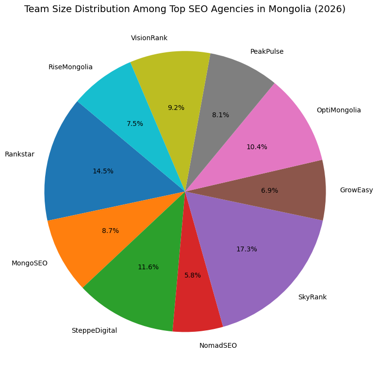 Team Size Distribution Among Top SEO Agencies In Mongolia (2026)