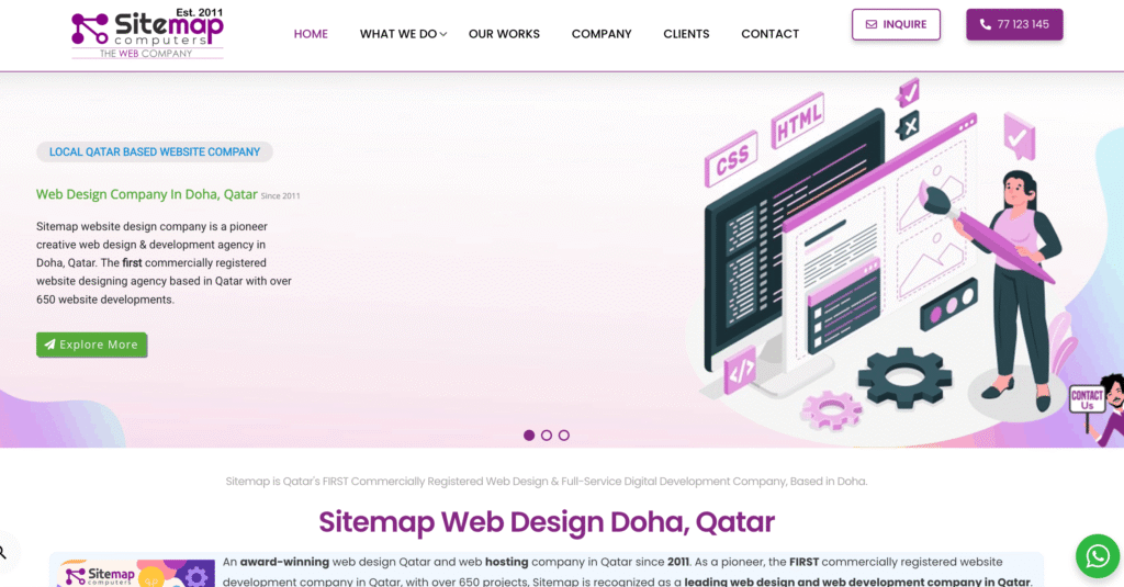 Sitemap Web Design Company & Hosting Qatar