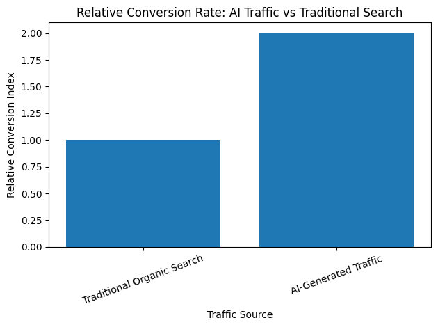Relative Conversion Rate: AI Traffic Vs Traditional Search