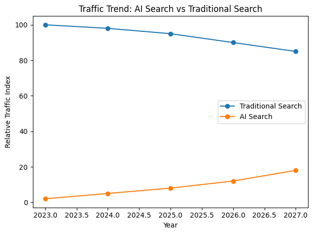 Traffic Trend: AI Search Vs Traditional Search