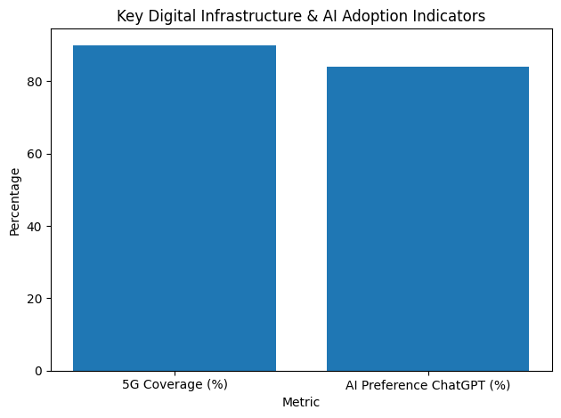 Key Digital Infrastructure & AI Adoption Indicators