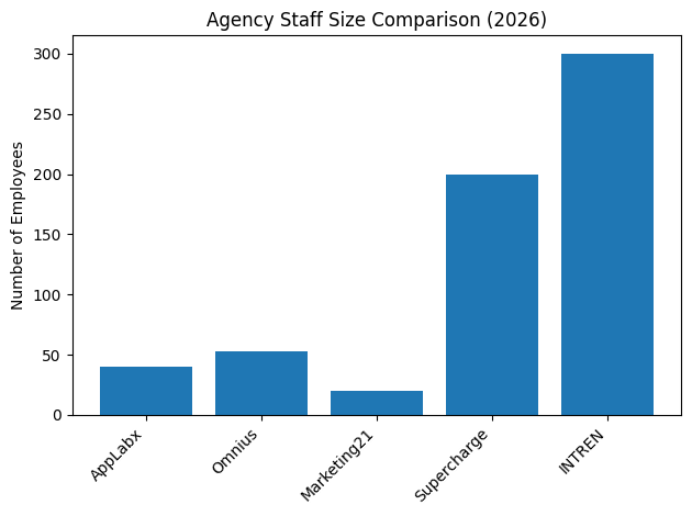 Agency Staff Size Comparison (2026)