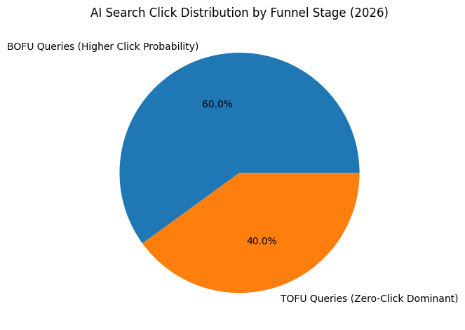 AI Search Click Distribution By Funnel Stage (2026)