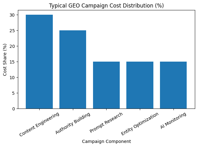 Typical GEO Campaign Cost Distribution (%)