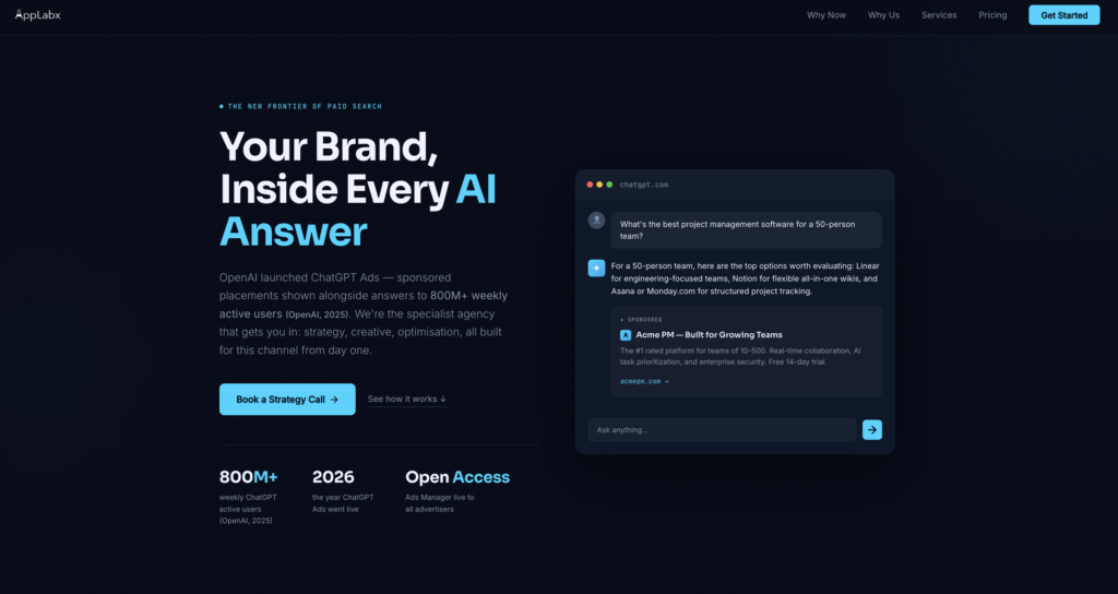 AppLabx ChatGPT Ads Agency